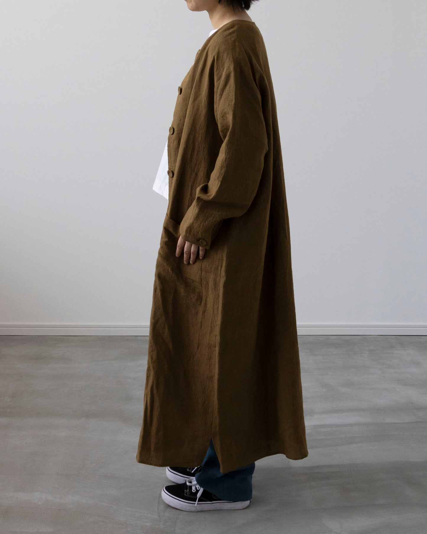 【Printed pattern】no.3 Collarless coat