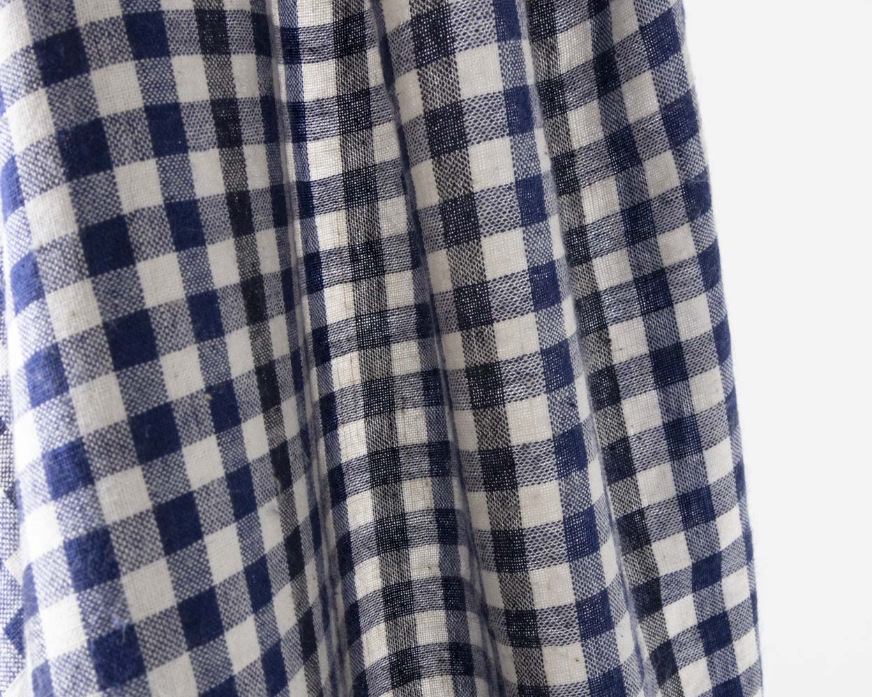 Cotton Khadi -青紺×白ギンガムチェック