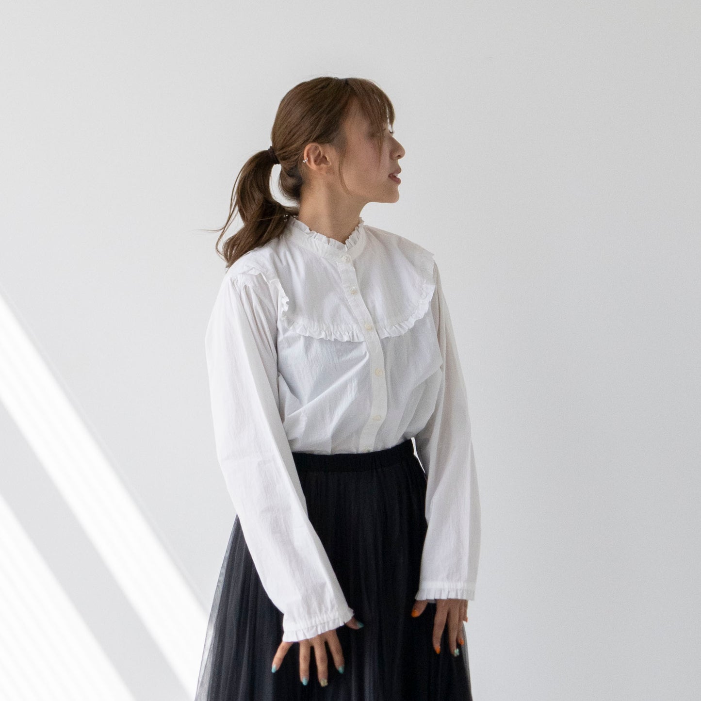 【Kit】Frill Shirt - Paper タイプライター -