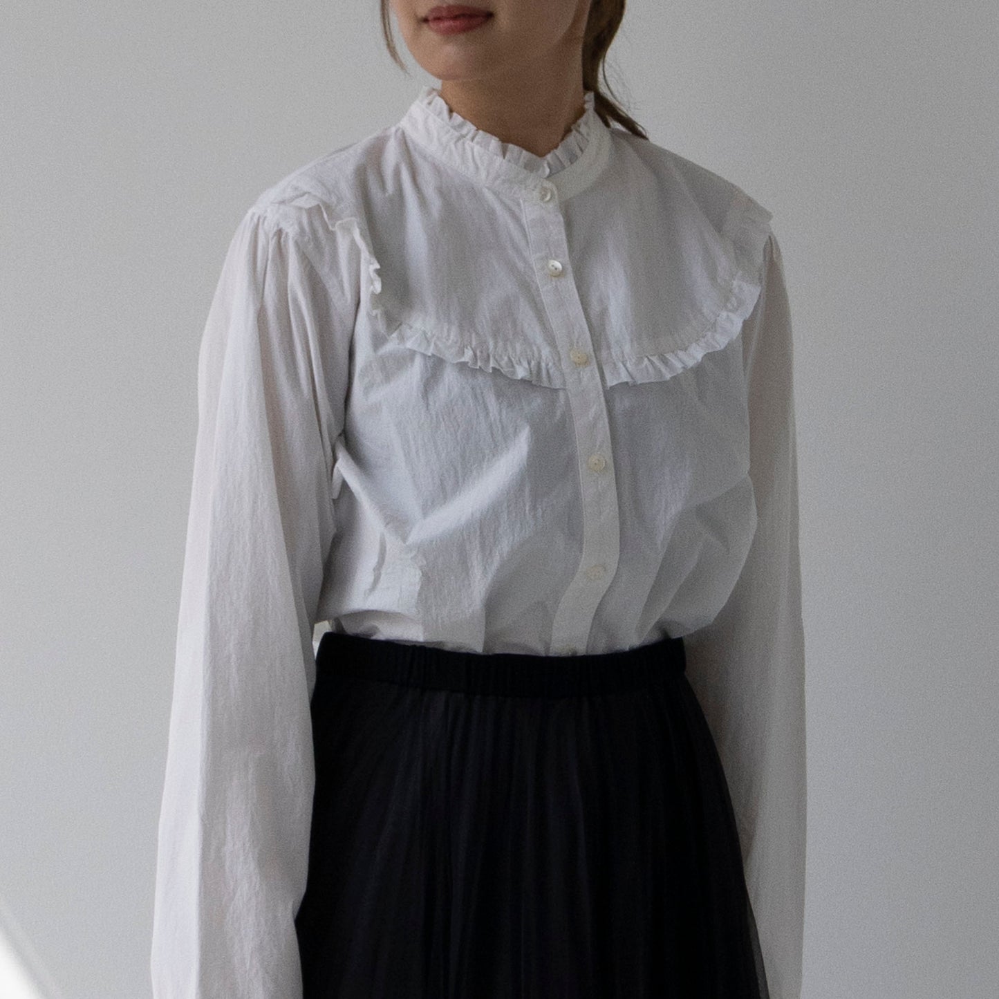 【Kit】Frill Shirt - Paper タイプライター -