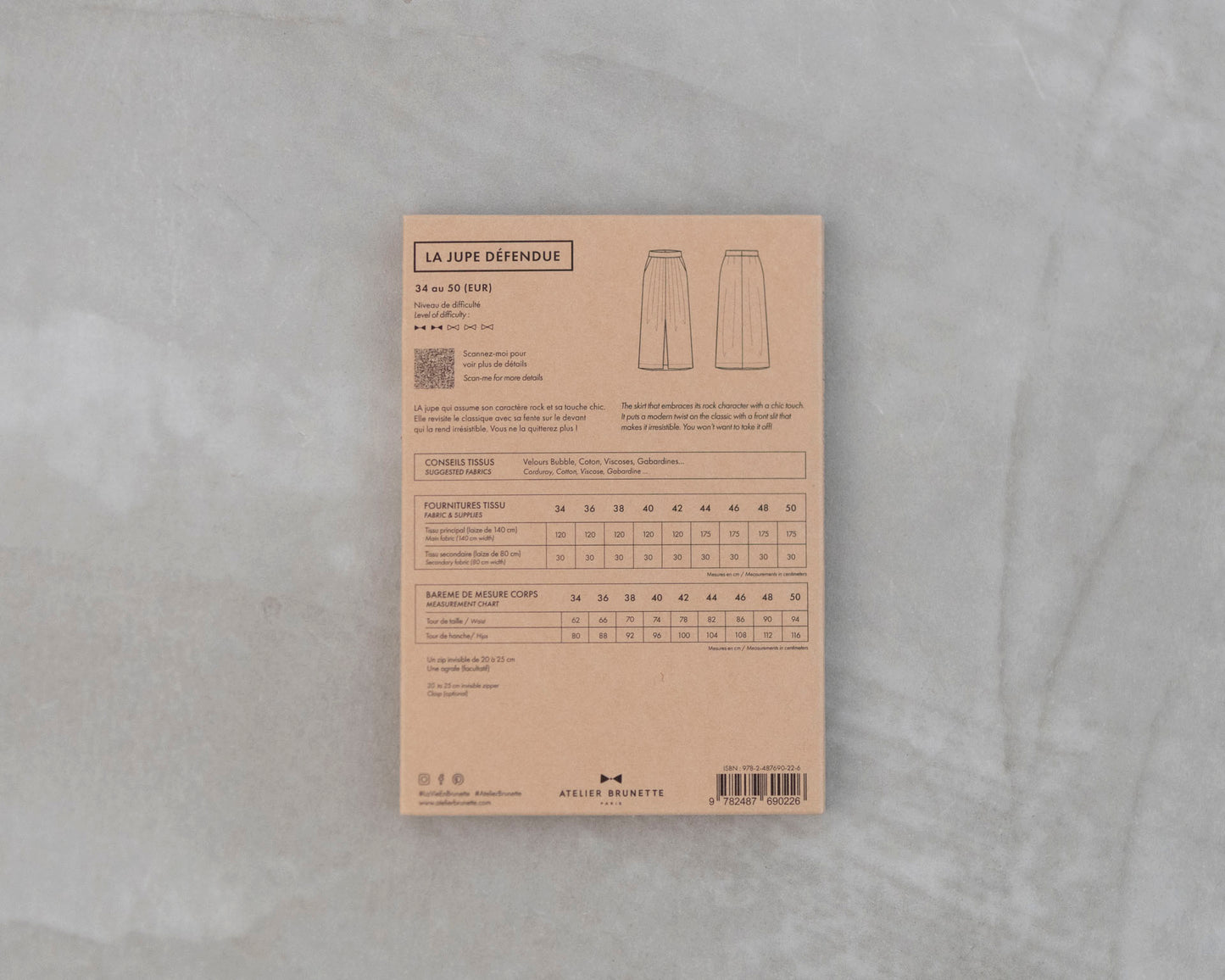 【Printed pattern】Jupe Defendue