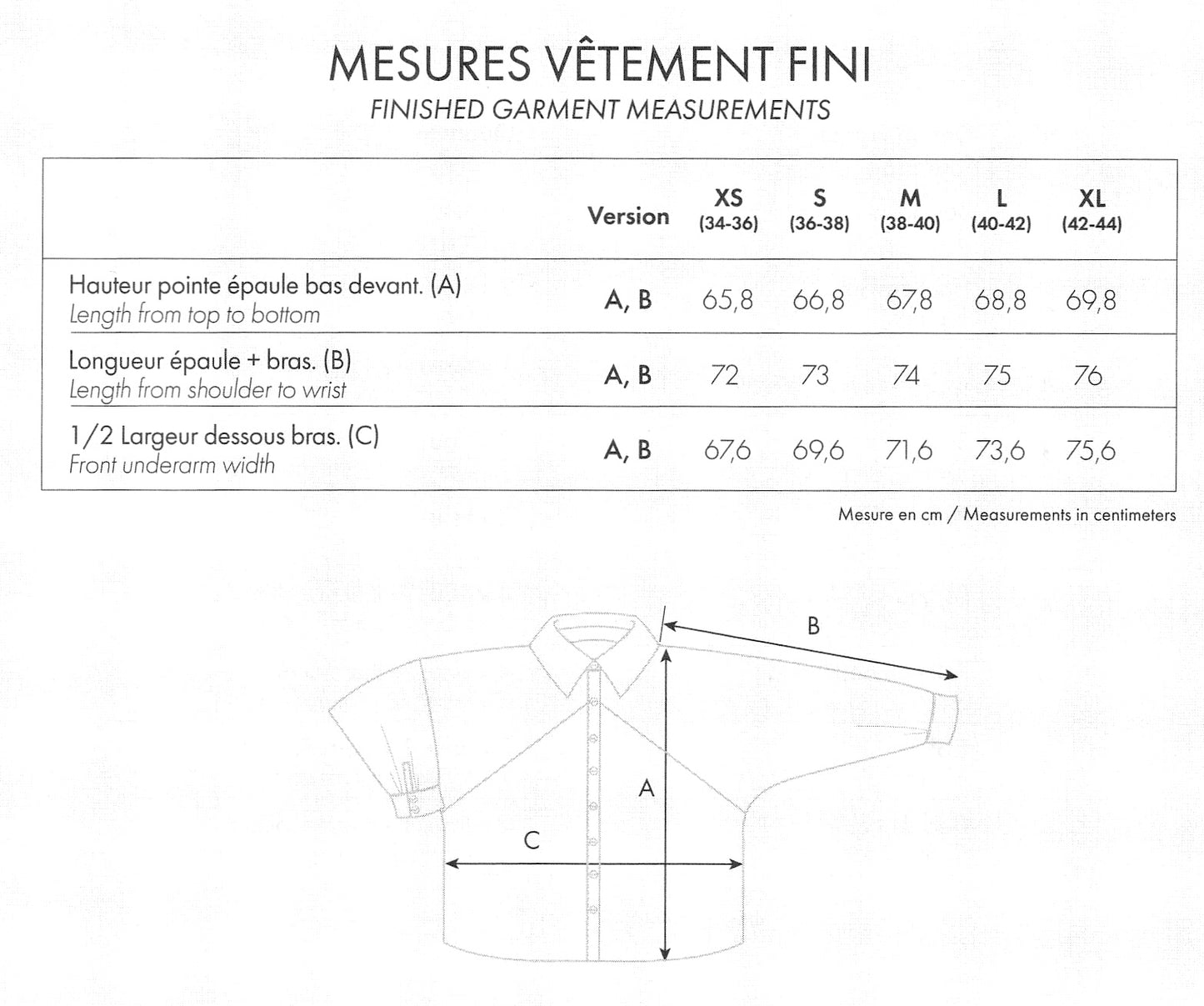 【Printed pattern】La Chemise