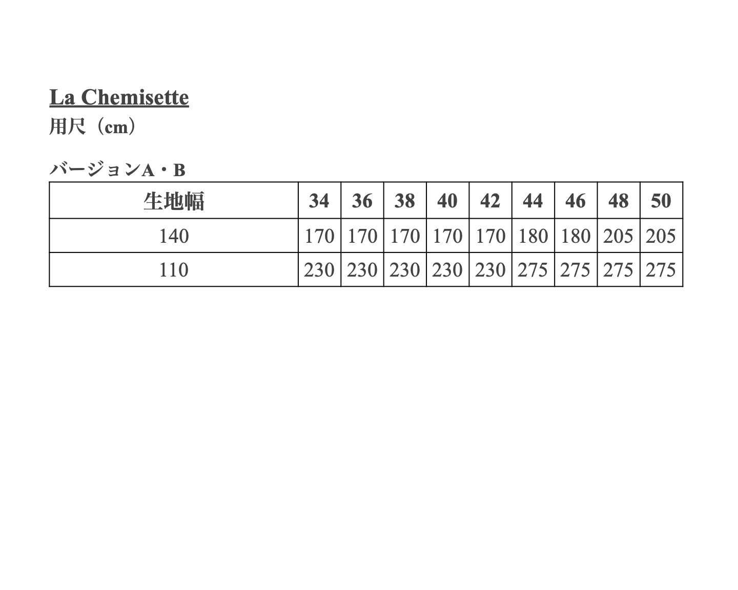 【Printed pattern】La Chemisette