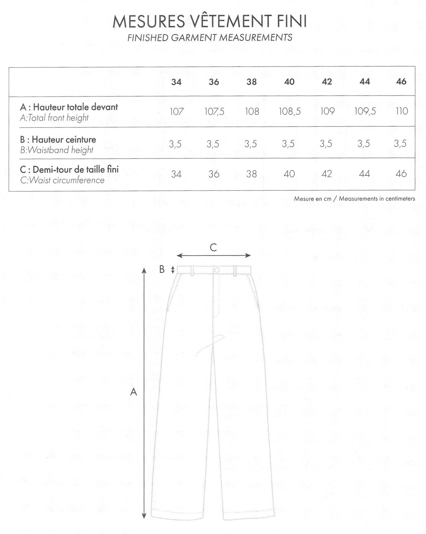 【Printed pattern】Le Pantalon