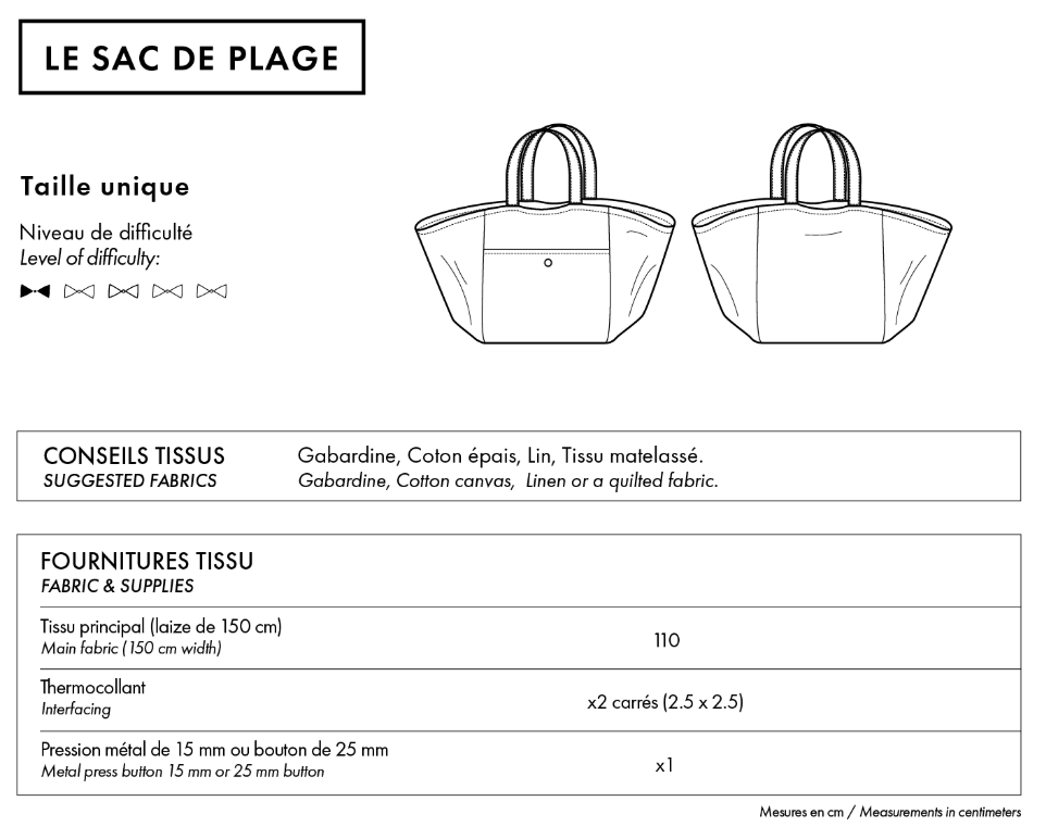 【Printed pattern】Le Sac de plage