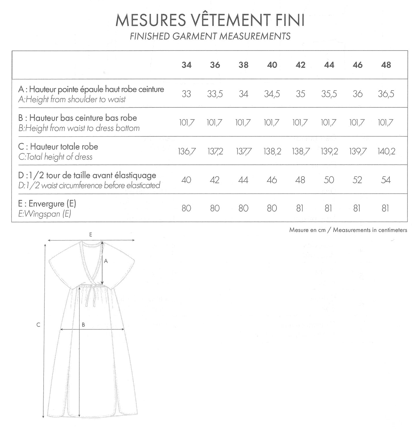 【Printed pattern】La Robe Butterfly