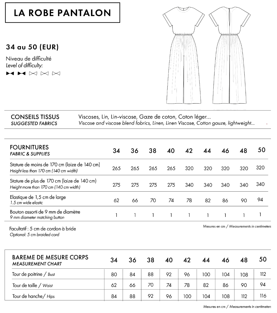 【Printed pattern】Robe Pantalon