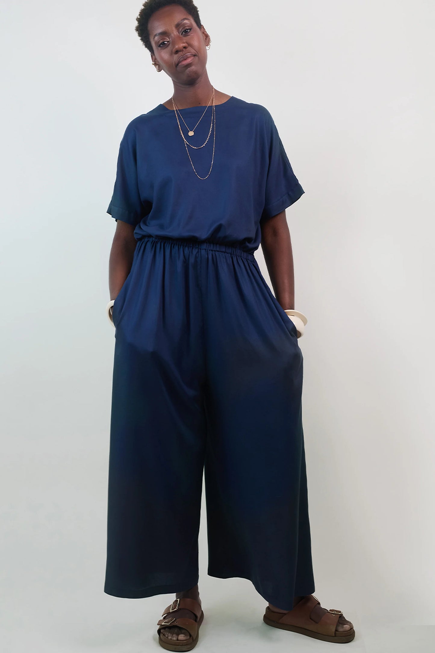【Printed pattern】Robe Pantalon
