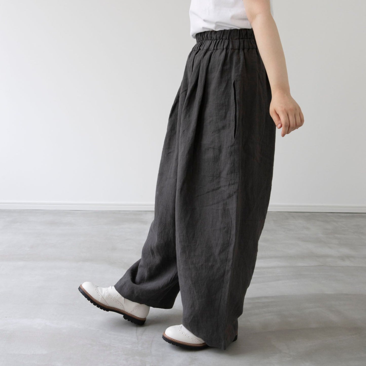 【Kit】Barrel pants - Soil - リネンキャンバス -