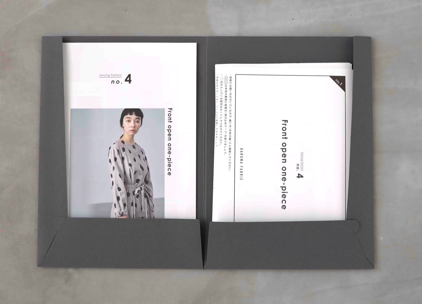 【Printed pattern】no.4 Front open one-piece