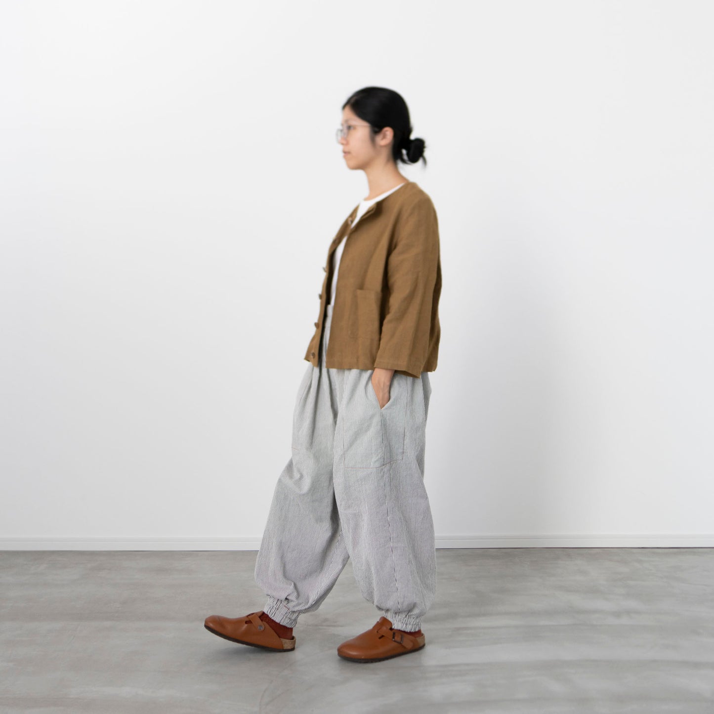 【Kit】Barrel pants -S&T select. Peter 先染ヒッコリー-