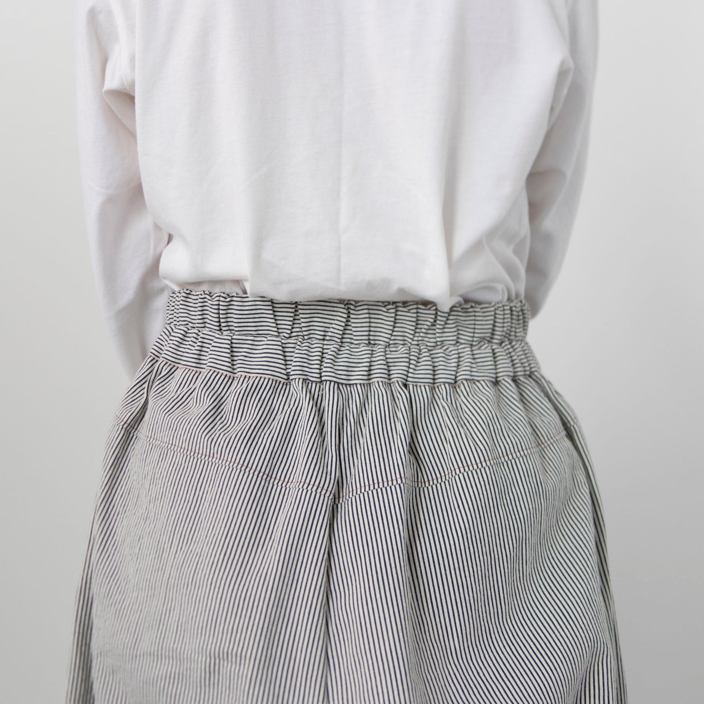 【Kit】Barrel pants -S&T select. Peter 先染ヒッコリー-