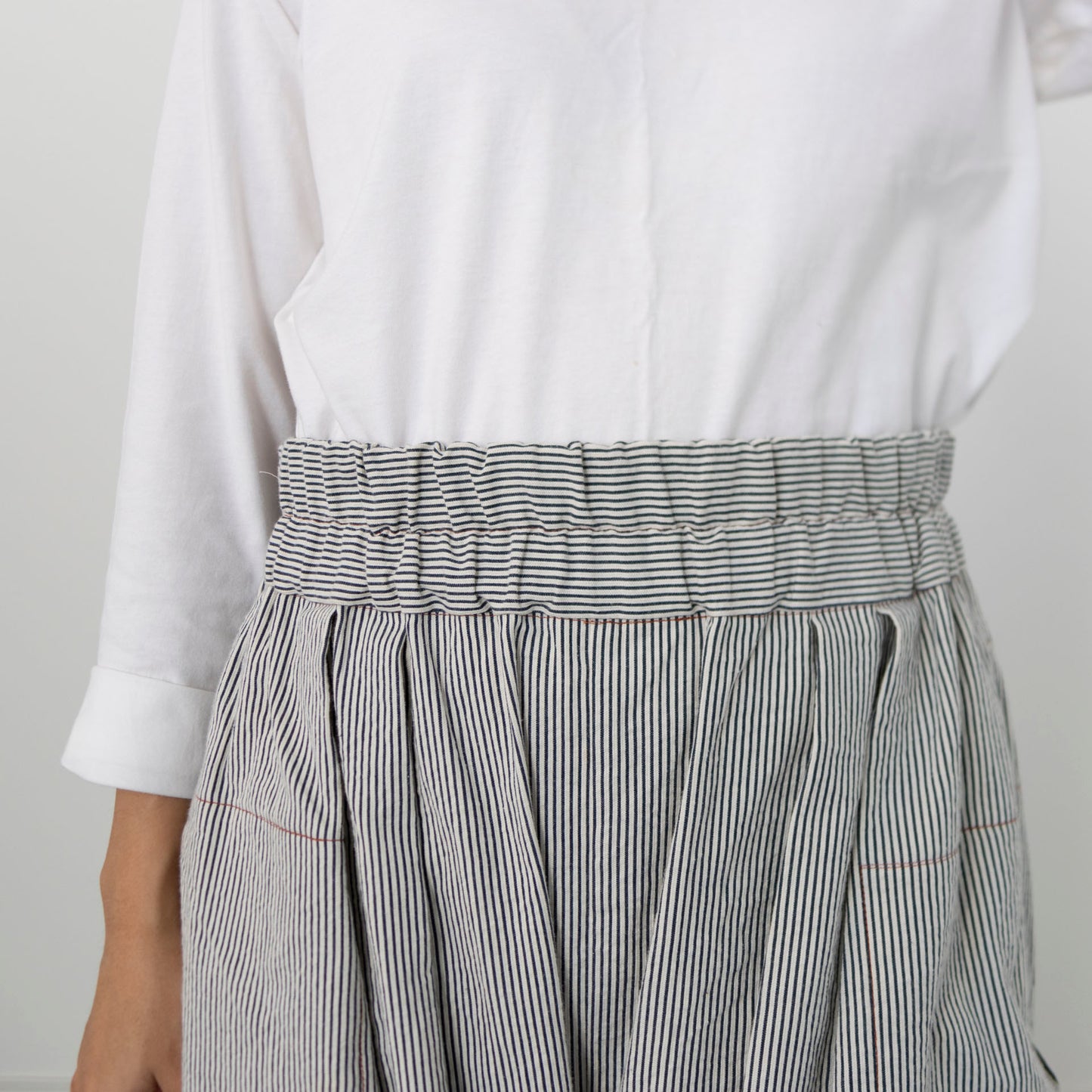 【Kit】Barrel pants -S&T select. Peter 先染ヒッコリー-
