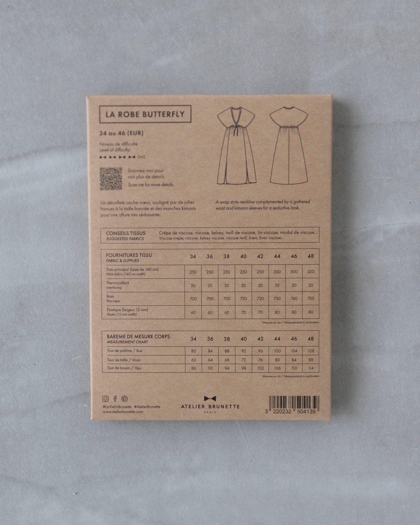 【Printed pattern】La Robe Butterfly