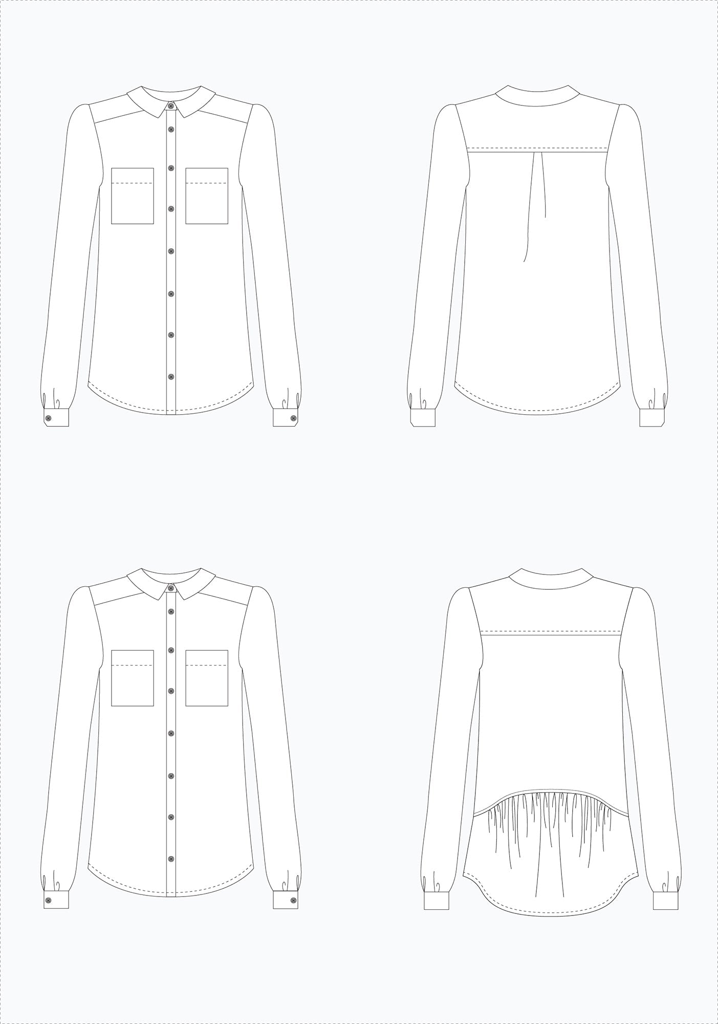 【Printed pattern】Archer Button Up