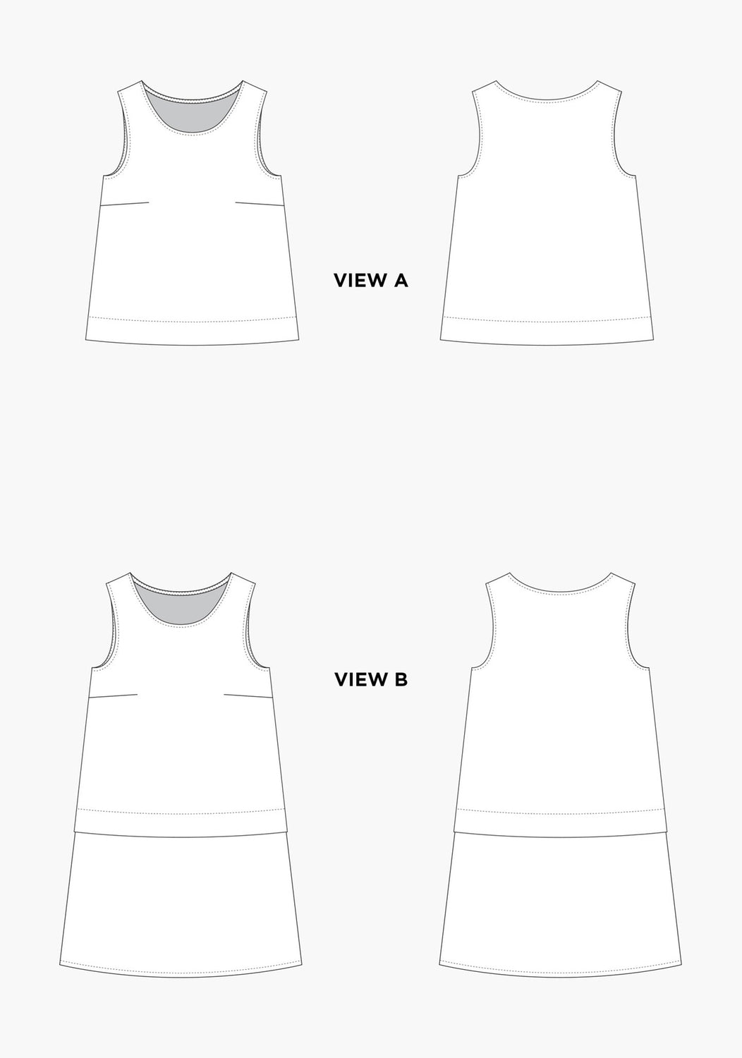【Printed pattern】Willow Tank & Dress