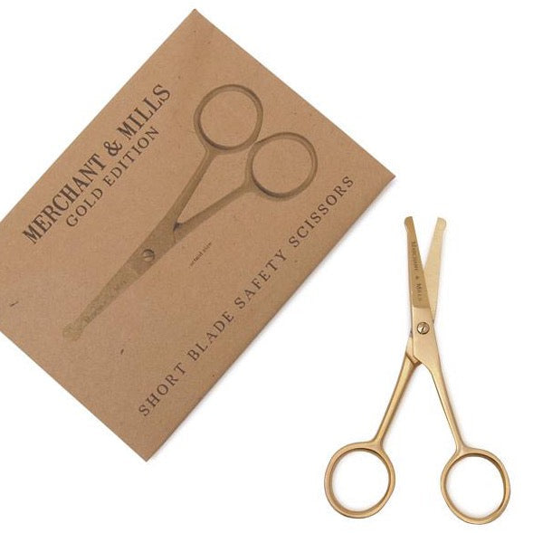 Short Blade Gold Scissors