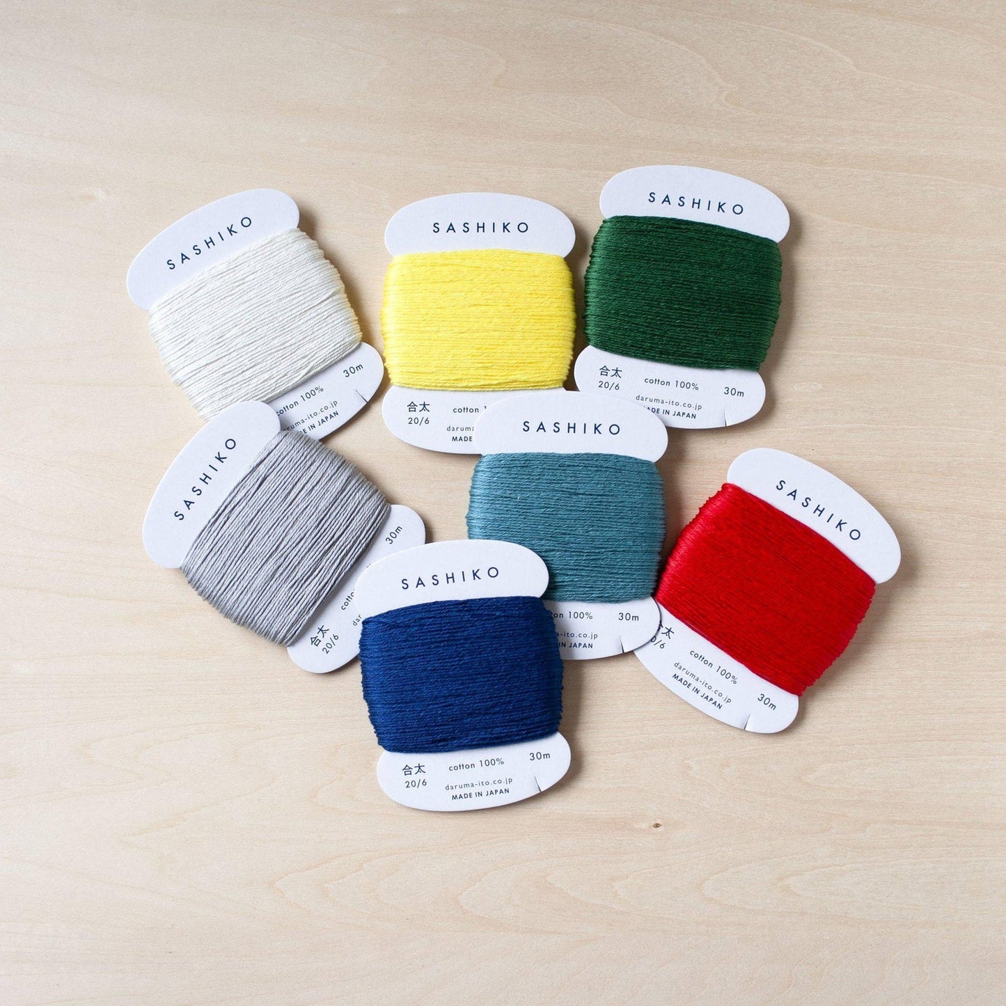 Daruma Sashiko Thread Card -Thick(合太)-