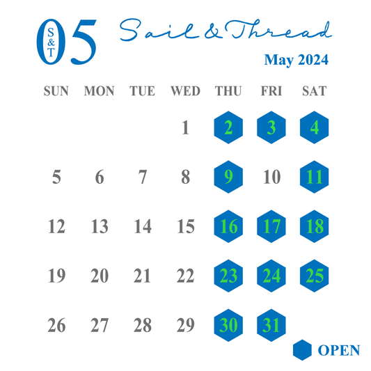 5月の営業日について [奈良実店舗] 　