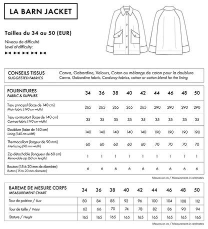 【Printed pattern】La Barn Jacket