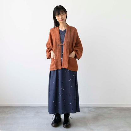 【Kit】もじり袖の羽織 -薄手リネン-