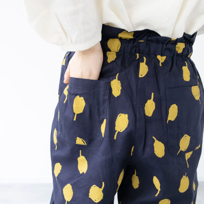 Navy × Mustard x Balloon Pants