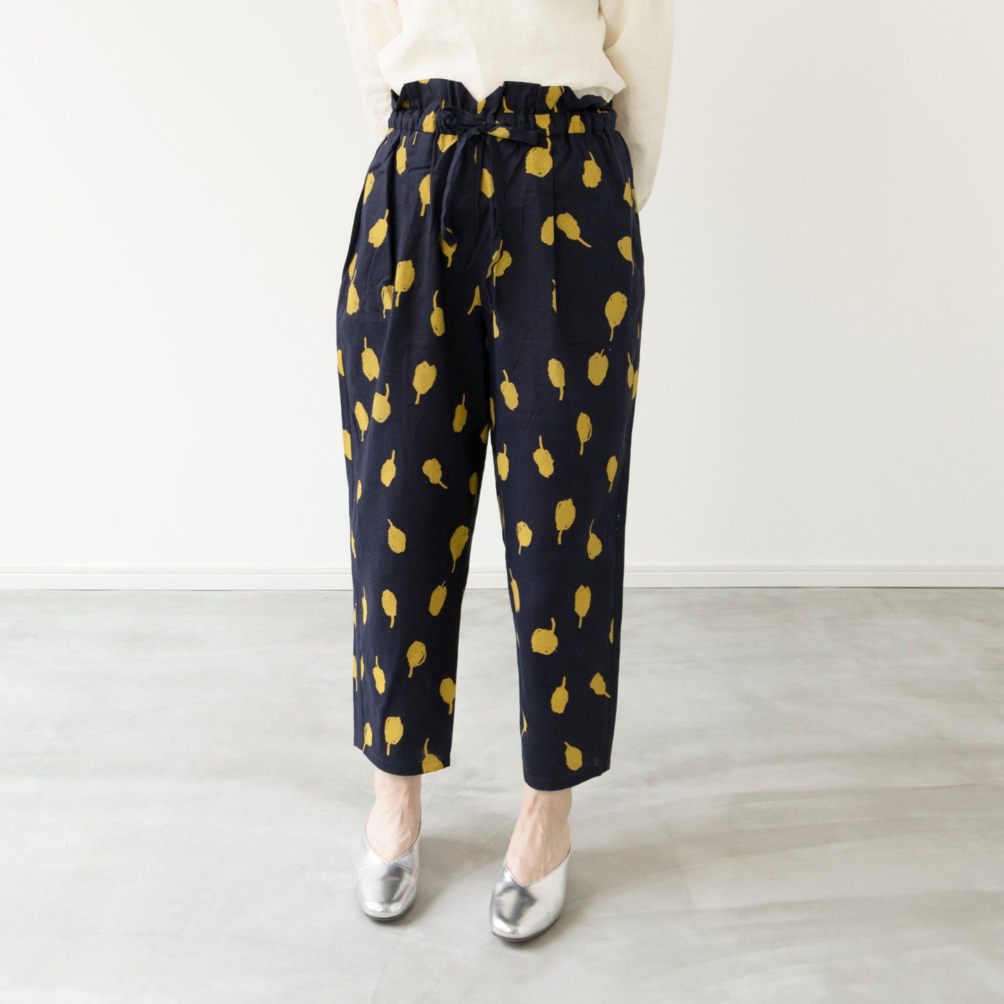 Navy × Mustard x Balloon Pants