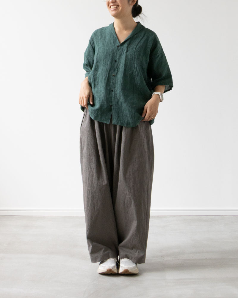 コットンナイロンギャバで作る BarrelパンツWS