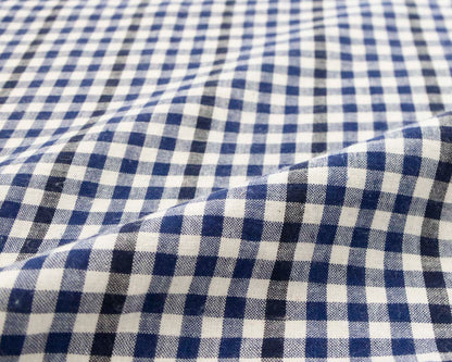 Cotton Khadi -青紺×白ギンガムチェック