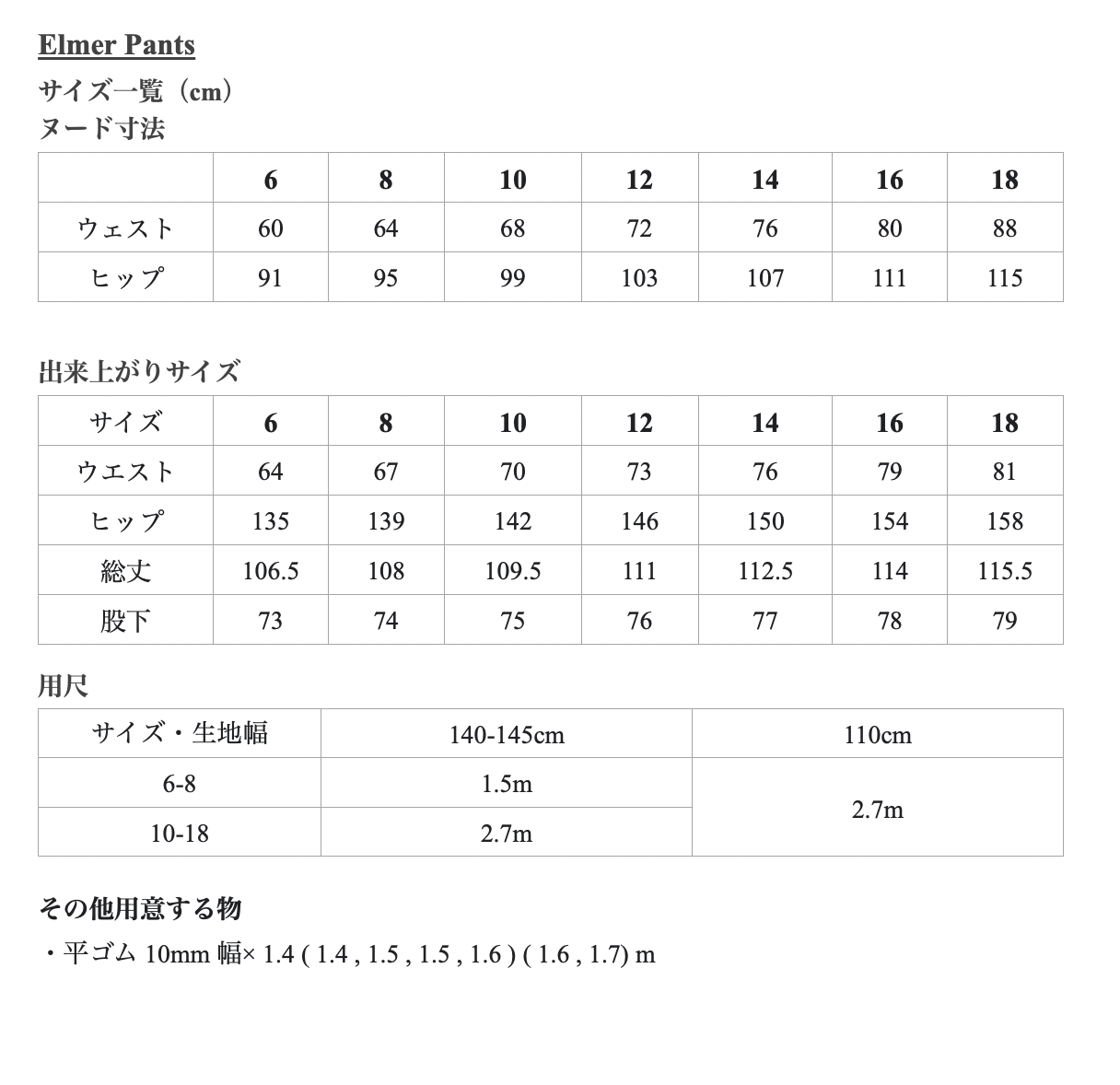 【Kit】Elmer Pants -Atelier Brunette-