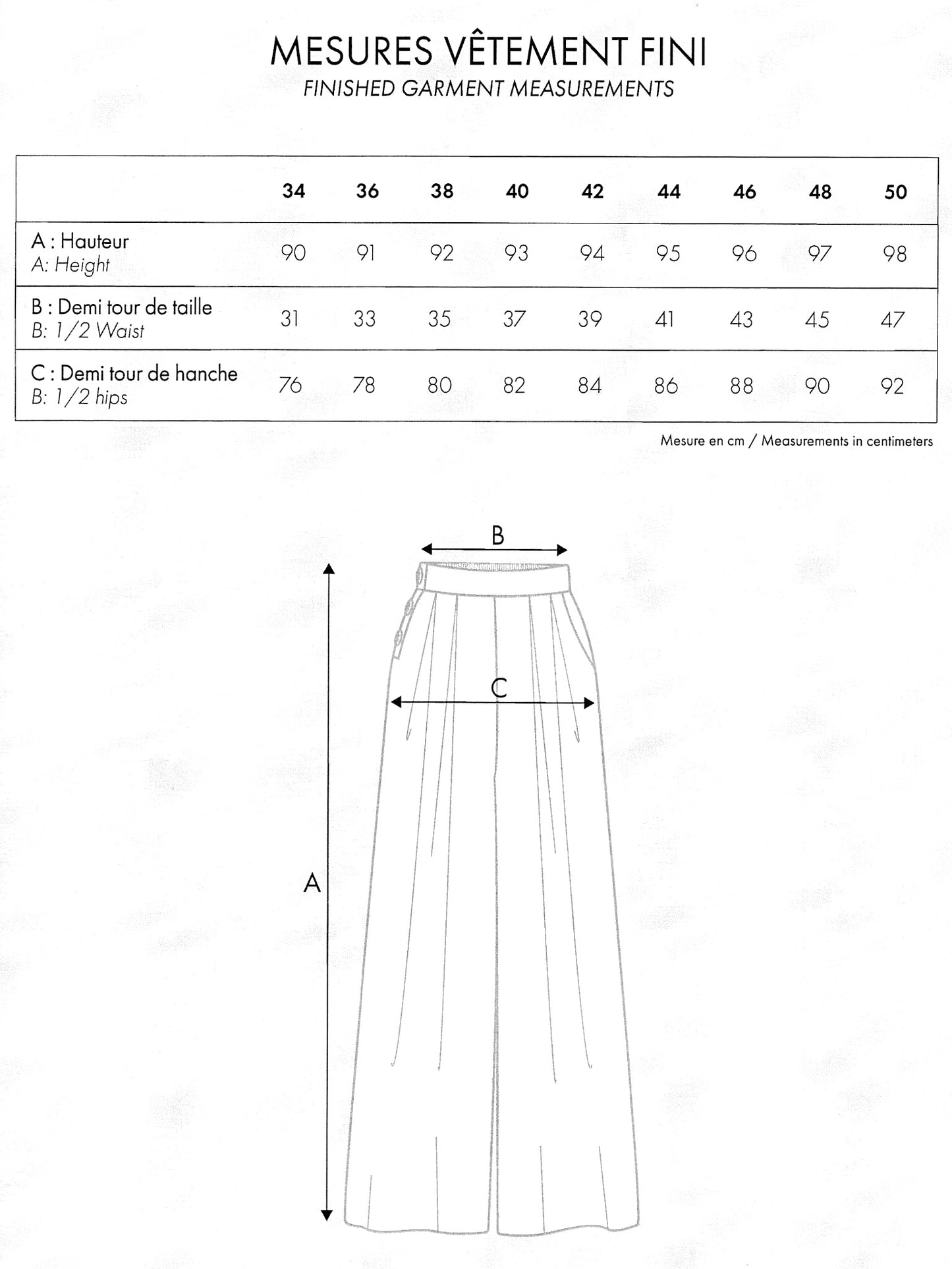 【Printed pattern】Pantalon Ceinture