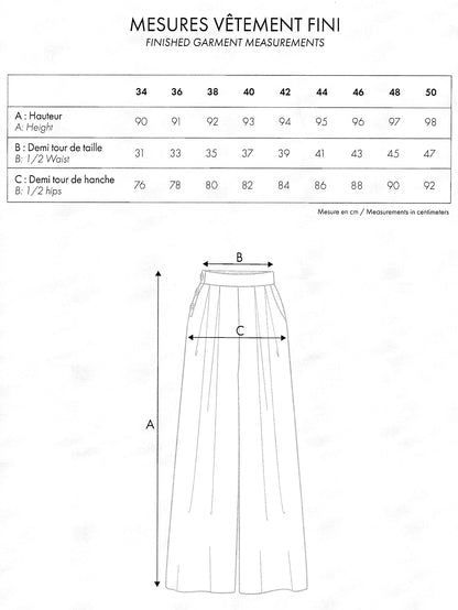 【Printed pattern】Pantalon Ceinture