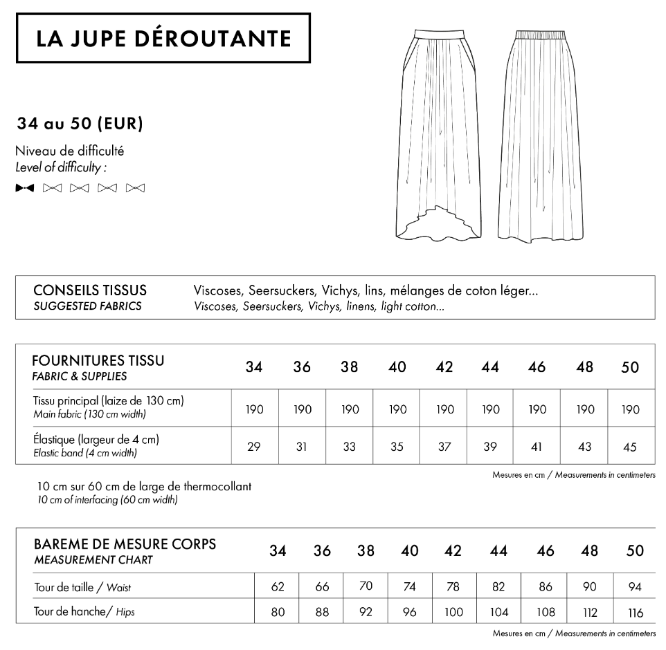 【Printed pattern】Jupe Déroutante