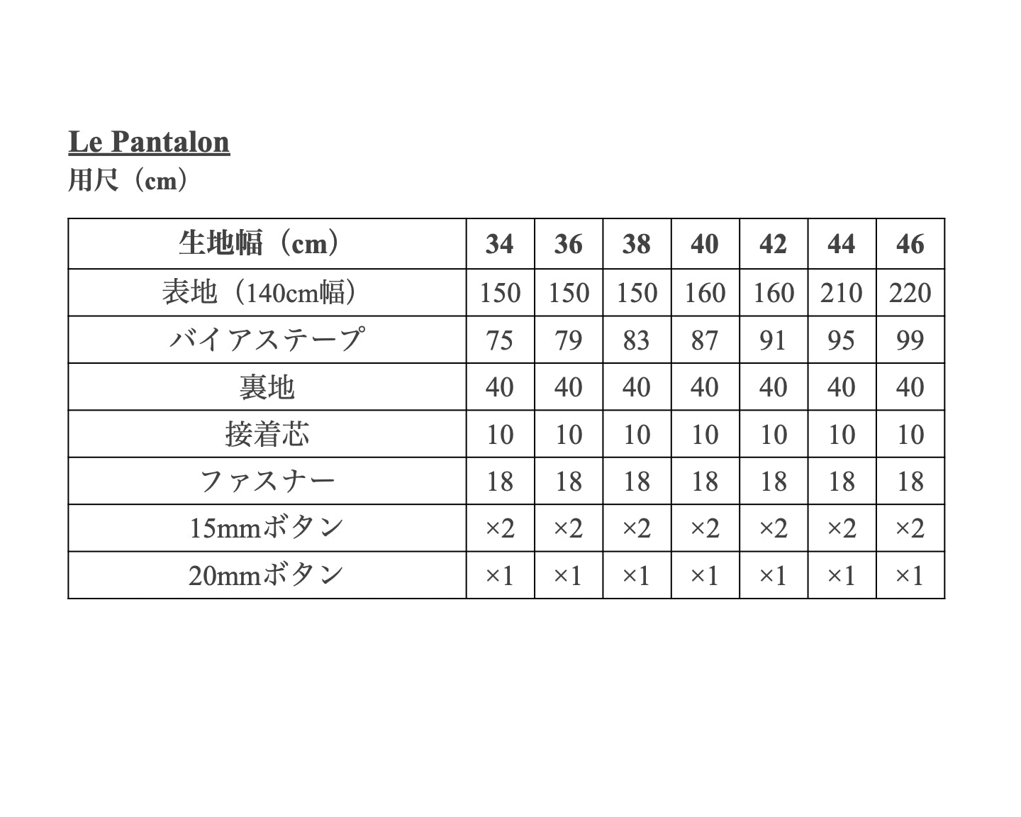 【Printed pattern】Le Pantalon