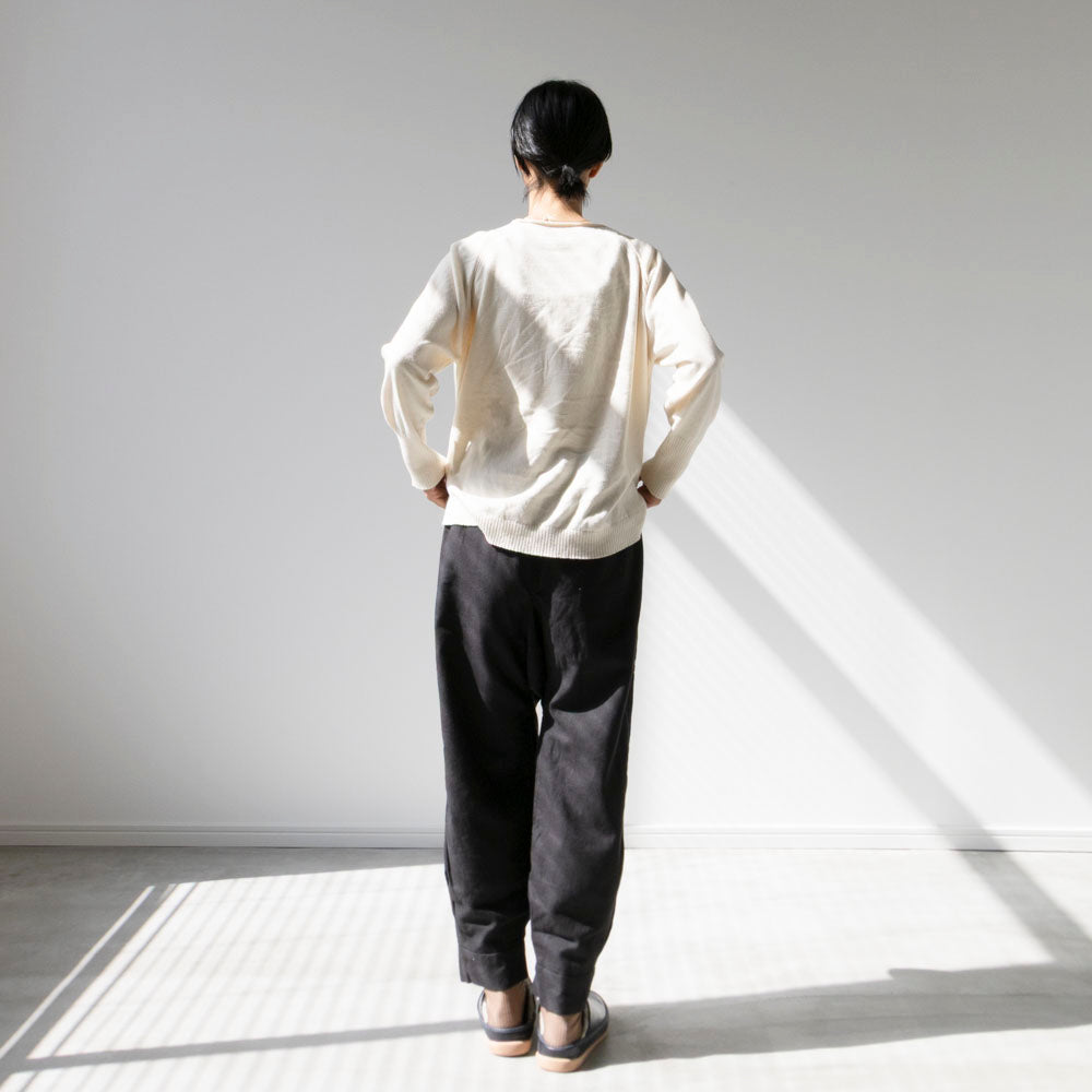 【kit】はかま - Mia コットンリネンヘリンボーン -