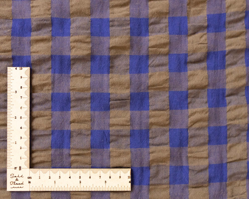 Organic Cotton Gingham Seersucker