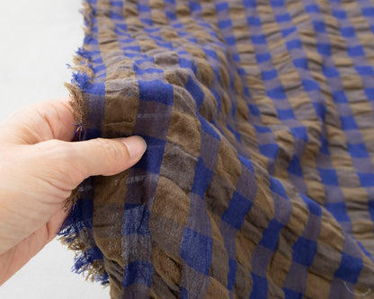 Organic Cotton Gingham Seersucker