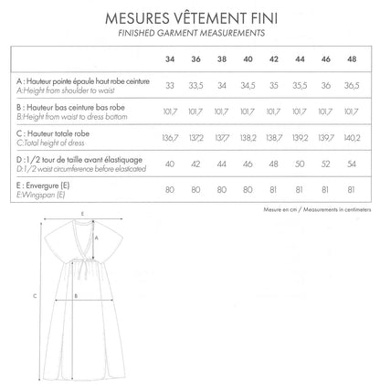 【Printed pattern】La Robe Butterfly