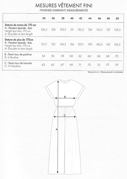 【Printed pattern】Robe Pantalon