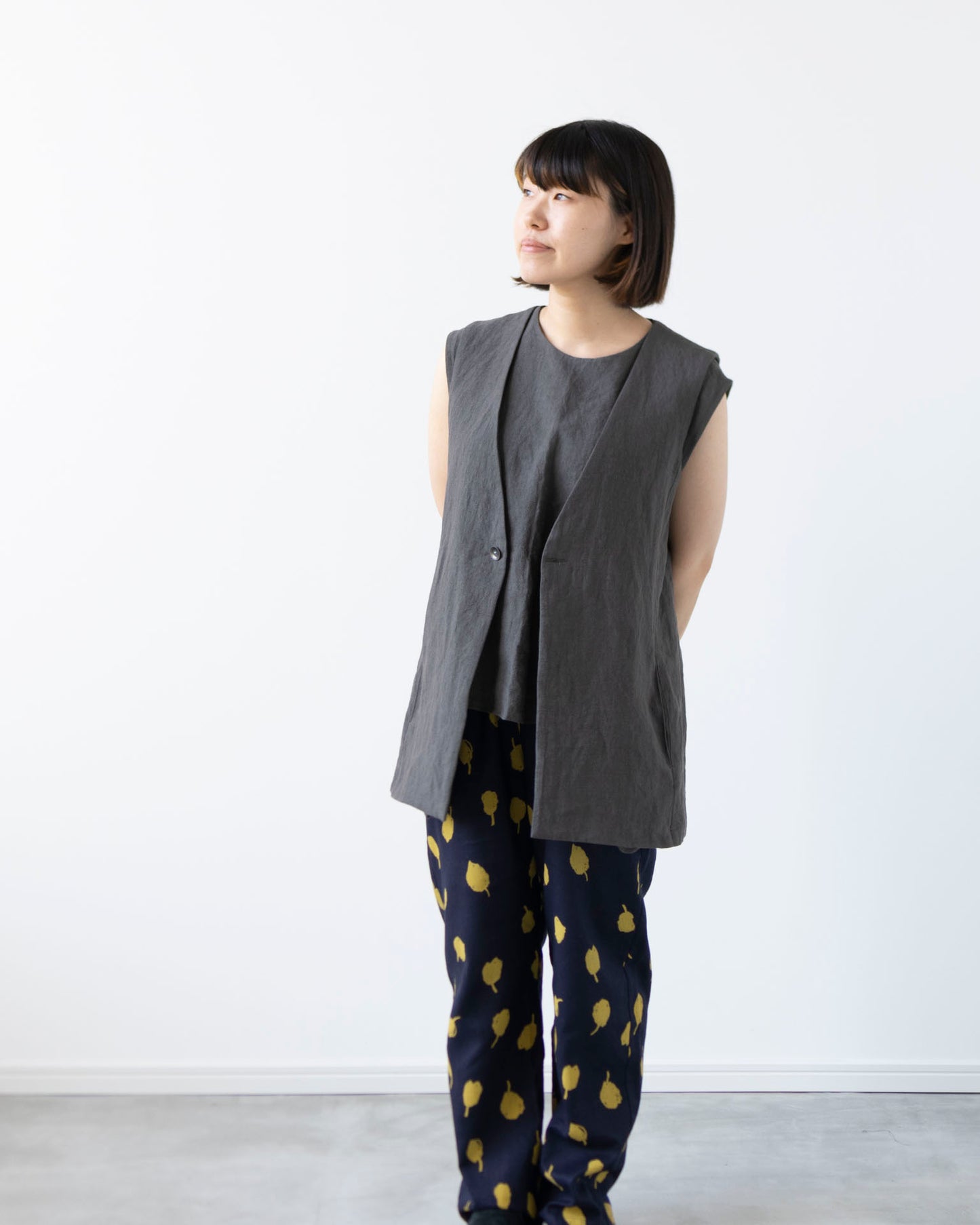 【Kit】Susan Vest - Daruma Fabric Soil -