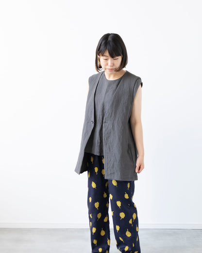 【Kit】Susan Vest - Daruma Fabric Soil -