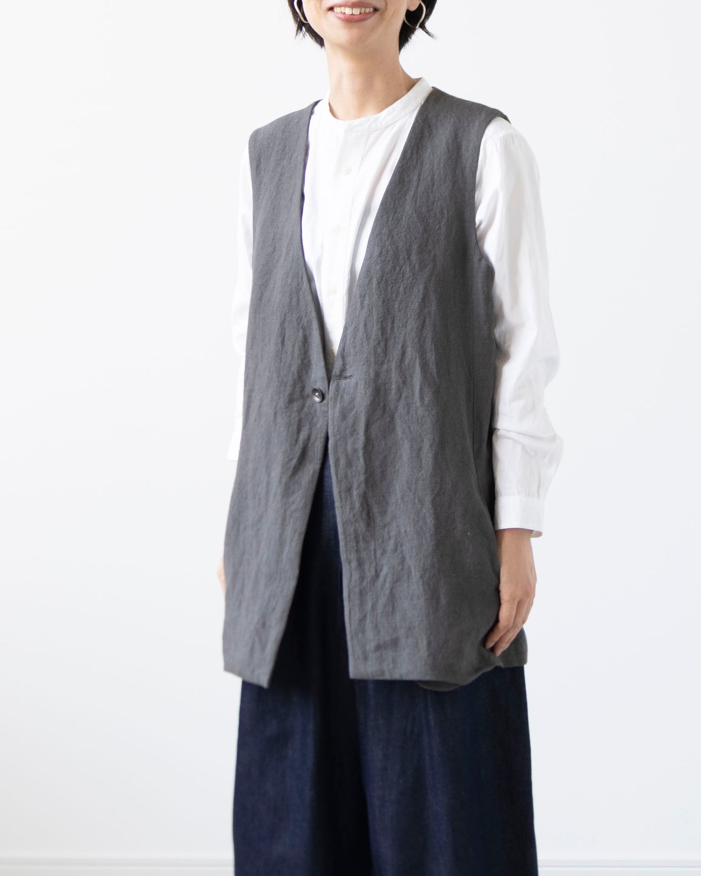 【Kit】Susan Vest - Daruma Fabric Soil -