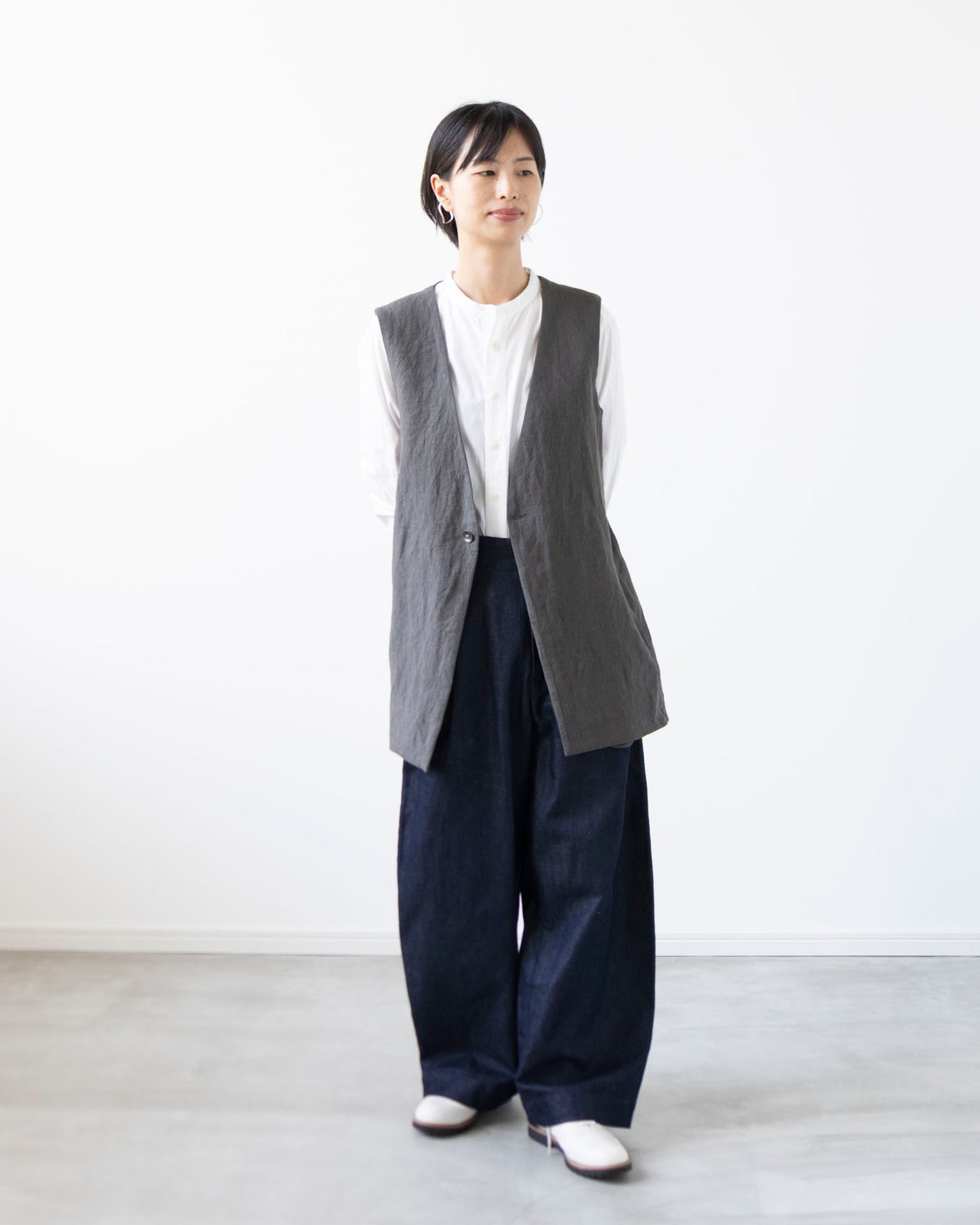 【Kit】Susan Vest - Daruma Fabric Soil -