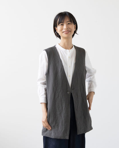 【Kit】Susan Vest - Daruma Fabric Soil -