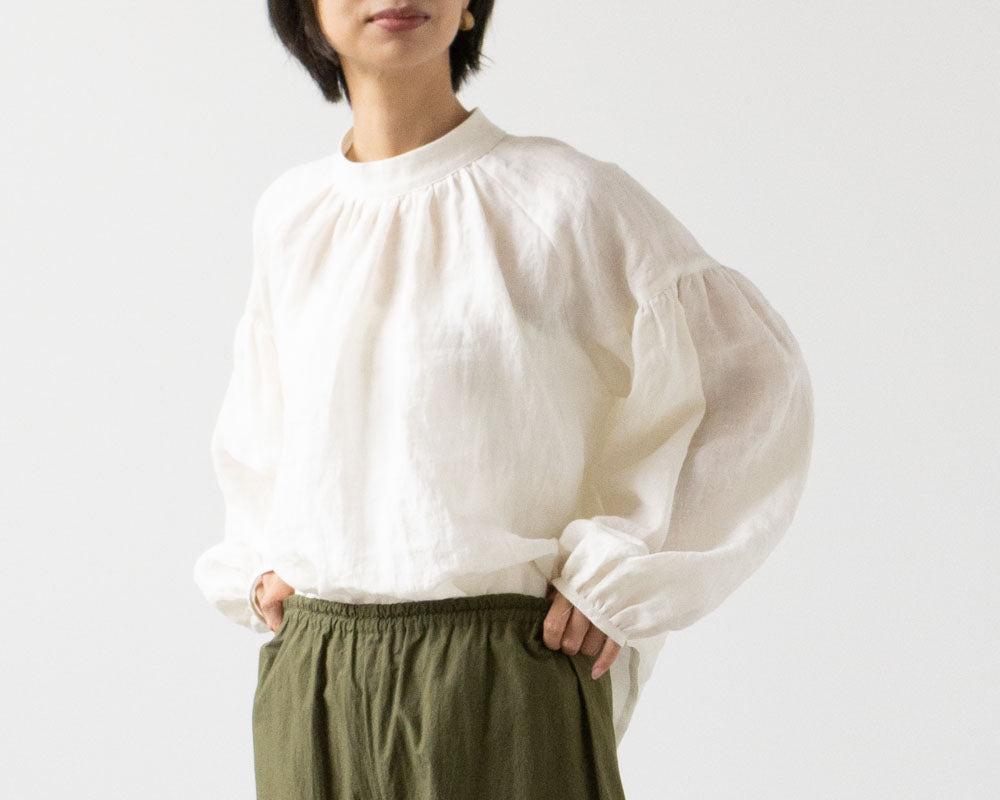 【Printed pattern】no.19 Raglan Gathered Pullover