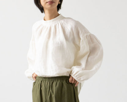 【Printed pattern】no.19 Raglan Gathered Pullover