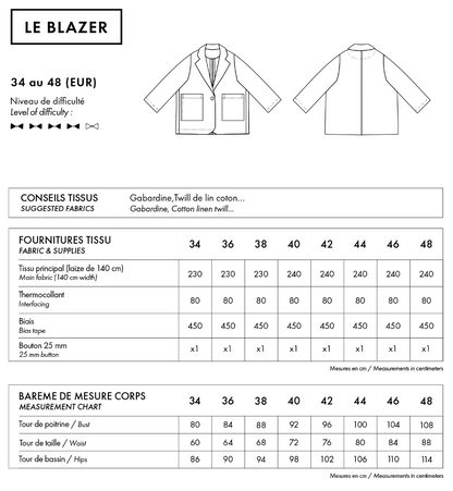 【Printed pattern】Le Blazer