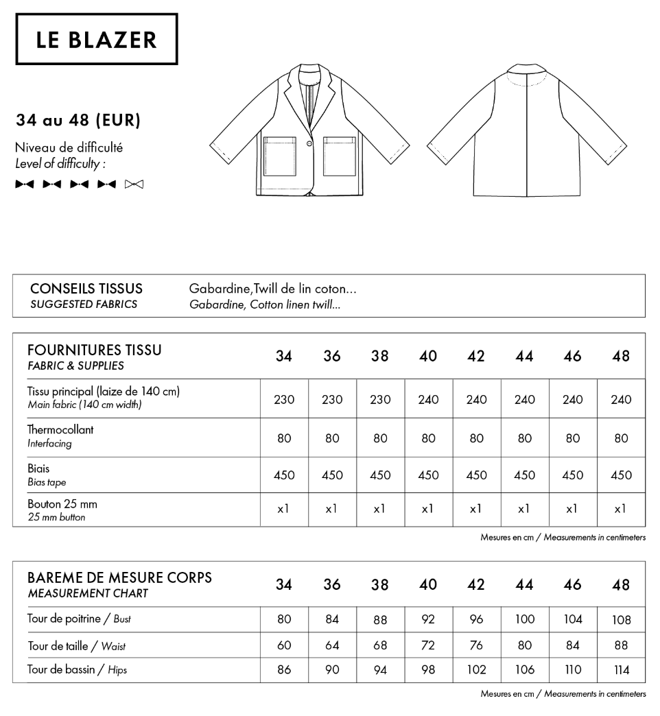 【Kit】Blazer - Light Gabardine -