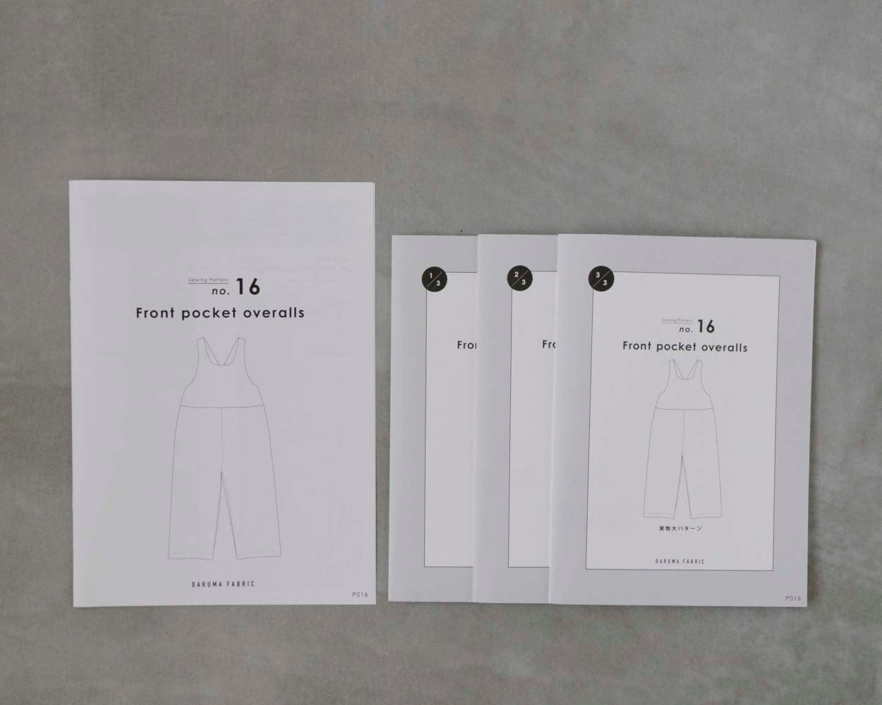 【Printed pattern】no.16 Front Pocket Overall