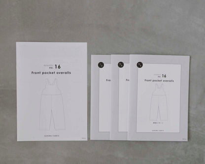 【Printed pattern】no.16 Front Pocket Overall